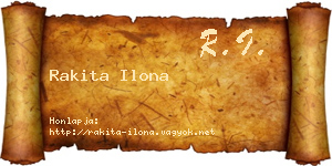 Rakita Ilona névjegykártya